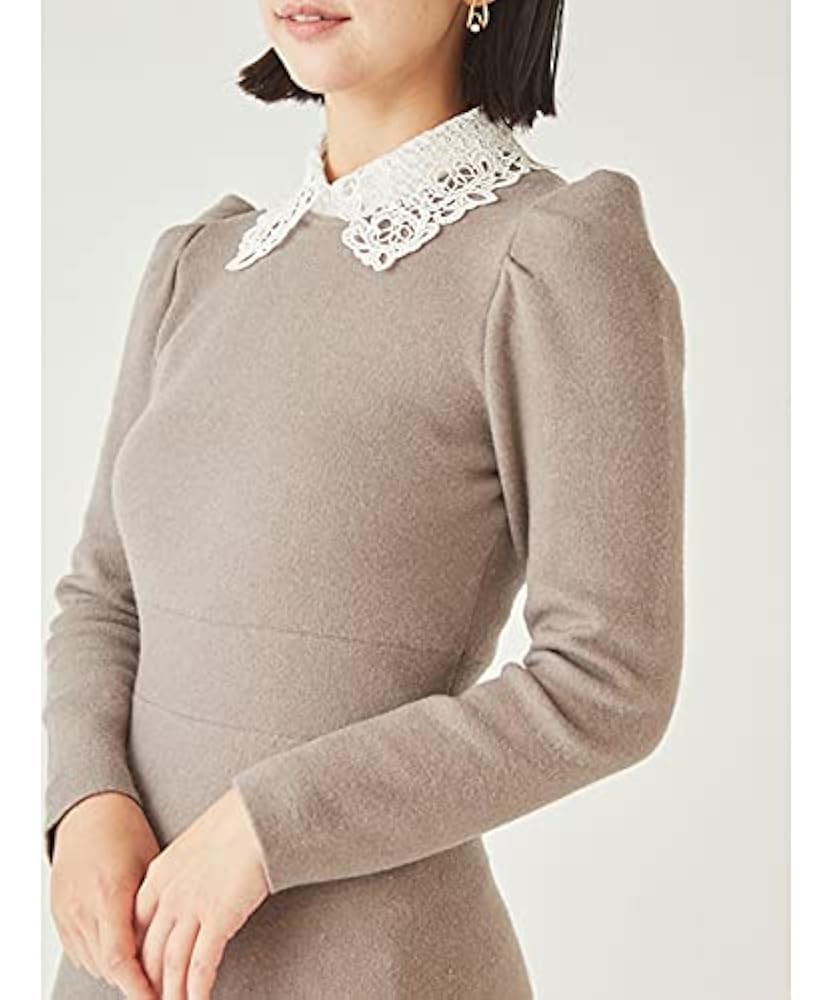 Amazon.co.jp: [スナイデル] ホワイトレースカラーニットワンピ